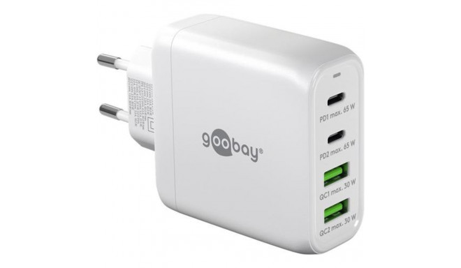 Goobay 64818 mobile device charger Headphones, Laptop, Smartphone White AC Fast charging Indoor