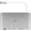 Goobay 62113 laptop dock/port replicator Wired USB 3.2 Gen 1 (3.1 Gen 1) Type-C Silver