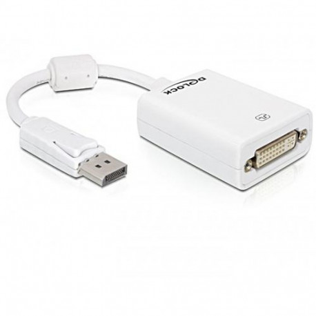 DeLOCK 61765 video cable adapter 0.125 m DisplayPort DVI-I White