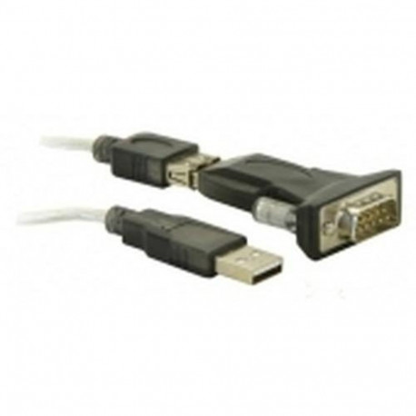 DeLOCK USB 2.0 to Serial Adapter serial cable Black USB Type-A DB-9