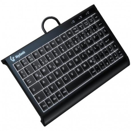 KeySonic KSK-3011ELC (DE) keyboard Home USB QWERTZ German Black