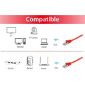 Equip Cat.6A U/FTP Flat Patch Cable, 10.0m, Red