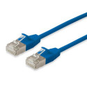Equip Cat.6A F/FTP Slim Patch Cable, 0.25m, Blue