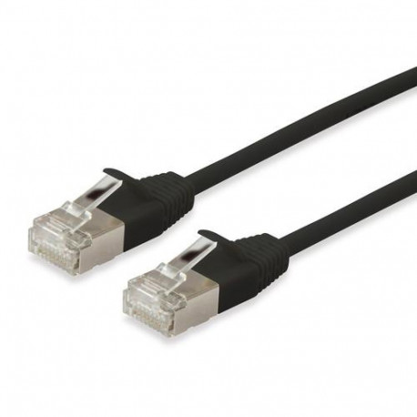 Equip Cat.6A F/FTP Slim Patch Cable, 7.5m, Black
