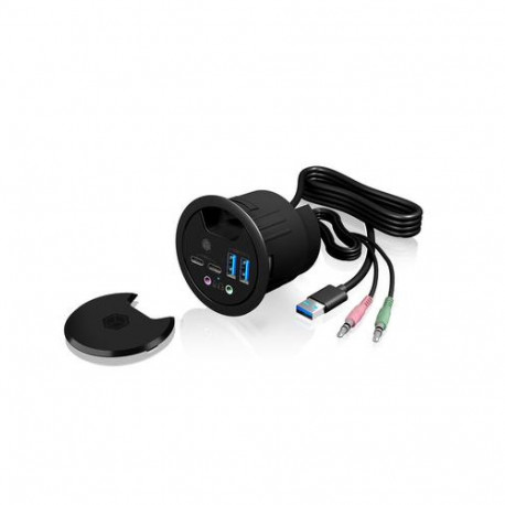 ICY BOX IB-HUB1403B socket-outlet Anthracite