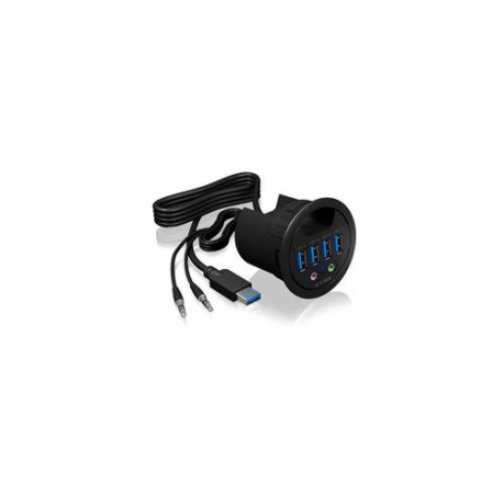 ICY BOX IB-HUB1403A socket-outlet Black