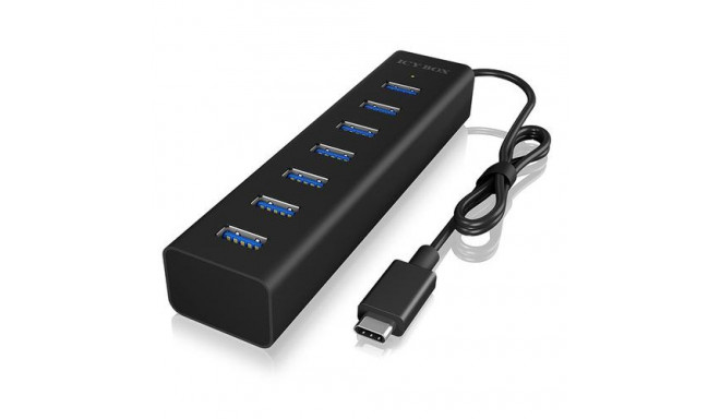 ICY BOX IB-HUB1700-C3 USB 3.2 Gen 1 (3.1 Gen 1) Type-C 5000 Mbit/s Black