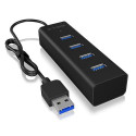 ICY BOX IB-HUB1409-U3 USB 3.2 Gen 1 (3.1 Gen 1) Type-A 5000 Mbit/s Black