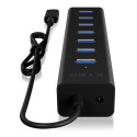 ICY BOX IB-HUB1700-C3 USB 3.2 Gen 1 (3.1 Gen 1) Type-C 5000 Mbit/s Black