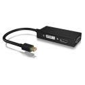 ICY BOX IB-AC1032 Mini DisplayPort DVI-D + VGA (D-Sub) + HDMI Black