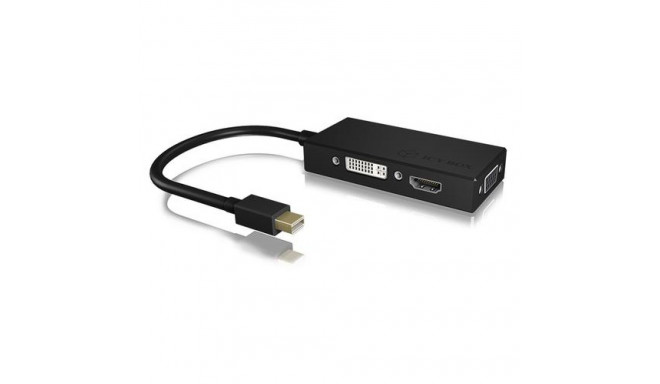 ICY BOX IB-AC1032 Mini DisplayPort DVI-D + VGA (D-Sub) + HDMI Black