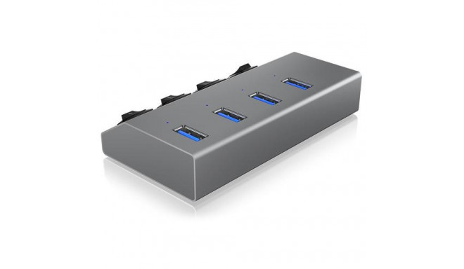 ICY BOX IB-HUB1405 USB 3.2 Gen 1 (3.1 Gen 1) Type-B 5000 Mbit/s Anthracite
