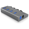 ICY BOX IB-HUB1405 USB 3.2 Gen 1 (3.1 Gen 1) Type-B 5000 Mbit/s Anthracite