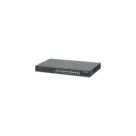 Intellinet 28-Port L2+ Fully Managed PoE+ Switch with 24 Gigabit Ethernet Ports and 4 SFP+ Uplinks I