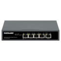 Intellinet 5-Port Gigabit Switch with PoE Passthrough, One IEEE 802.3bt (PoE++ / 4PPoE) PD PoE Port 