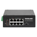 Intellinet 8-Port Gigabit Ethernet PoE+ Industrial Switch with PoE Passthrough, One PD PoE Port with