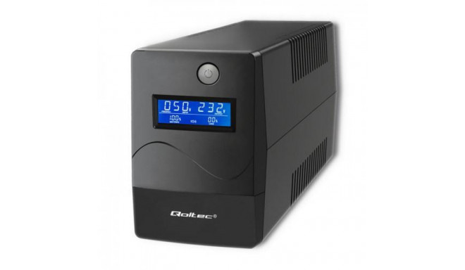 Qoltec Monolith uninterruptible power supply (UPS) Double-conversion (Online) 0.45 kVA 240 W 2 AC ou