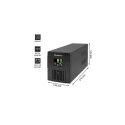 Qoltec 53771 uninterruptible power supply (UPS) Line-Interactive 2 kVA 1200 W 2 AC outlet(s)