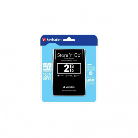 Verbatim Store 'n' Go USB 3.0 Portable Hard Drive 2TB Black