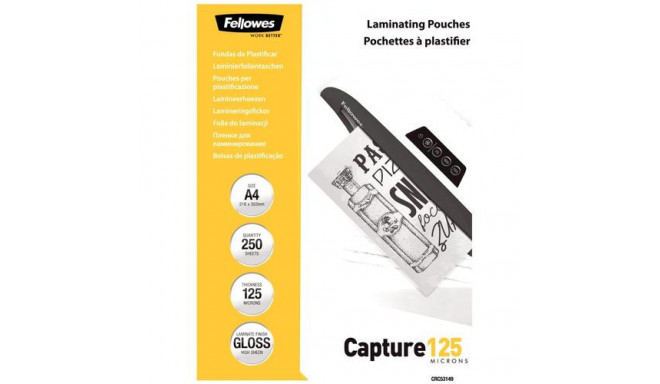Fellowes A4 Glossy 125 Micron Laminating Pouch Value Pack