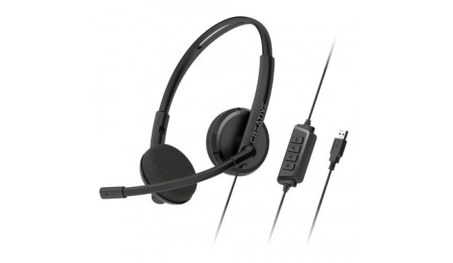Creative Labs HS-220 Headset Wired Head-band Office/Call center USB Type-A Black