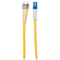 Intellinet Fiber Optic Patch Cable, OS2, LC/ST, 3m, Yellow, Duplex, Single-Mode, 9/125 µm, LSZH, Fib