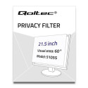 Qoltec 51055 display privacy filters Frameless display privacy filter 54.6 cm (21.5&quot;)