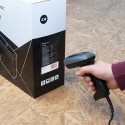 Qoltec 50863 barcode reader Handheld bar code reader 1D/2D LED Black