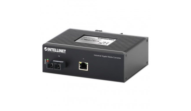 Intellinet Industrial Gigabit Media Converter 10/100/1000Base-TX to 1000Base-LX (SC) Single-mode, 20