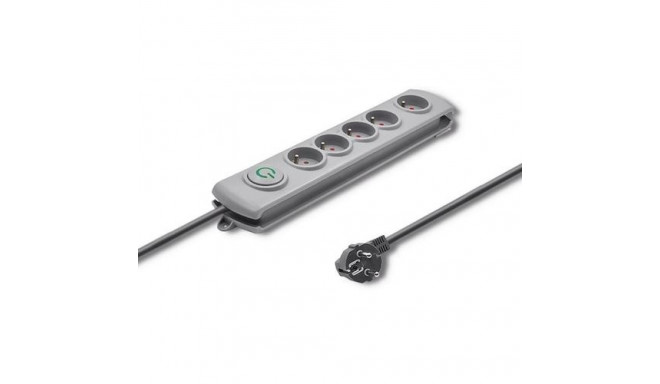 Qoltec 50272 surge protector Grey 5 AC outlet(s) 230 V 3 m