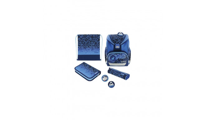 Herlitz UltraLight Plus Blue Shark school bag set Boy Polyester