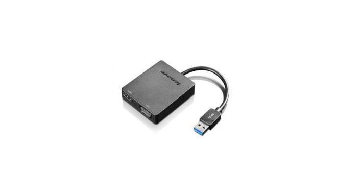 Lenovo Universal USB 3.0 to VGA/HDMI USB graphics adapter Black