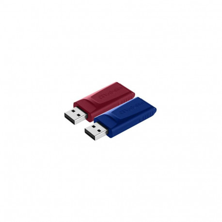 Verbatim Slider - USB Drive - 2x32 GB - Blue/Red