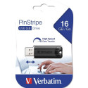 Verbatim PinStripe 3.0 - USB 3.0 Drive 16 GB  - Black