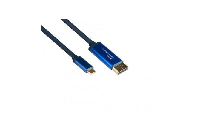 Alcasa 4812-CSF010B video cable adapter 1 m USB Type-C DisplayPort Blue