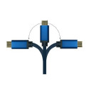 Alcasa 4812-CSF010B video cable adapter 1 m USB Type-C DisplayPort Blue