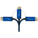 Alcasa 4812-CSF010B video cable adapter 1 m USB Type-C DisplayPort Blue