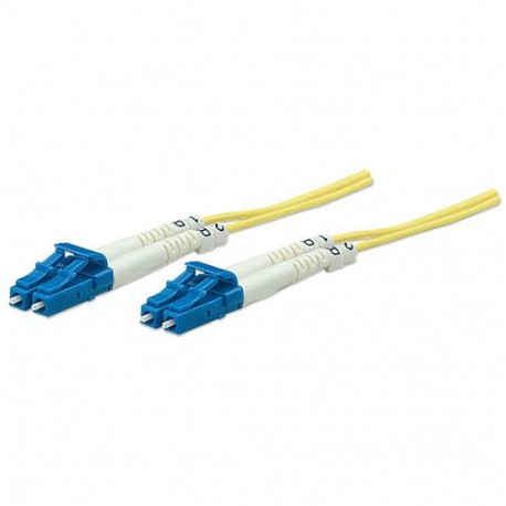 Intellinet Fiber Optic Patch Cable, OS2, LC/LC, 3m, Yellow, Duplex, Single-Mode, 9/125 µm, LSZH, Fib