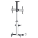 Manhattan TV &amp; Monitor Mount, Trolley Stand, 1 screen, Screen Sizes: 37-65&quot;, Silver