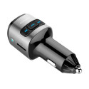 4smarts 456201 FM transmitter Cigar lighter Black, Silver