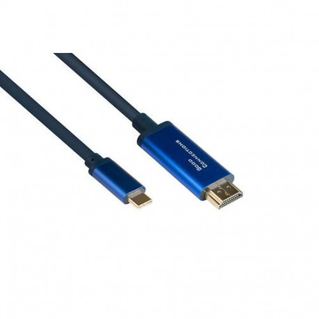 Alcasa 4520-CSF010B video cable adapter 1 m USB Type-C HDMI Type A (Standard) Blue