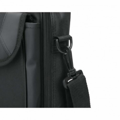 Manhattan Cambridge Laptop Bag 14.1", Clamshell Design, Black, LOW COST, Accessories Pocket, Do