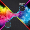 Manhattan XXL RGB LED Gaming Mousepad with Wireless Charger (10W) Smooth Top Surface Mat, Micro-text