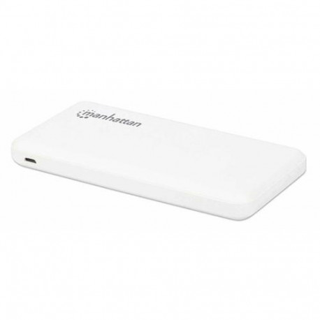 Manhattan Power Bank, 10000 mAh, Output: 2x USB-A (2.1A &amp; 1A), Input: USB-C &amp; Micro-