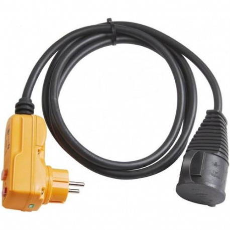 Brennenstuhl 1160370 power extension 2 m 1 AC outlet(s) Outdoor Black, Yellow