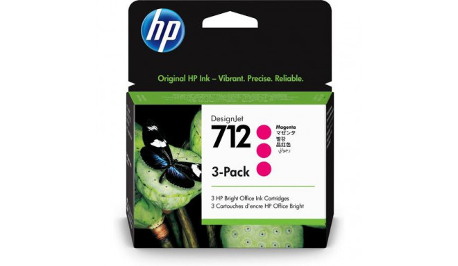 HP 712 3-pack 29-ml Magenta DesignJet Ink Cartridge