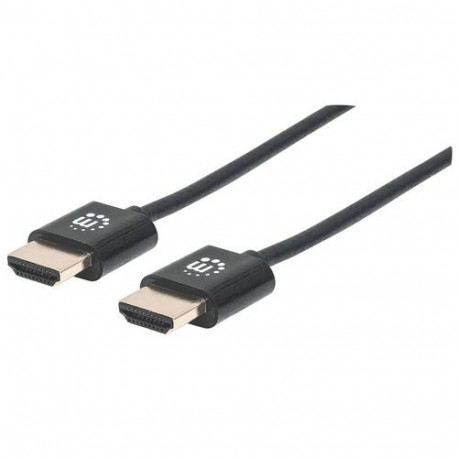 Manhattan HDMI Cable with Ethernet (Ultra Thin), 4K@60Hz (Premium High Speed), 1.8m, Male to Male, B