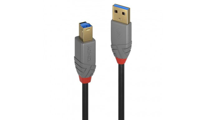 Lindy 5m USB 3.2 Type A to B Cable, 5Gbps, Anthra Line