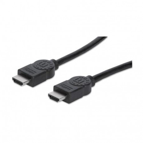 Manhattan HDMI Cable with Ethernet, 1080p@60Hz (High Speed), 7.5m, Male to Male, Black, Fully Shield