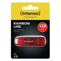 Intenso Rainbow Line USB flash drive 128 GB USB Type-A 2.0 Red, Transparent